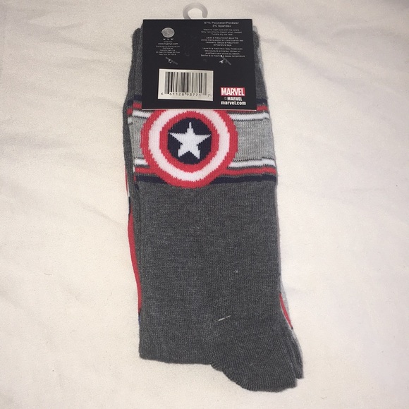 NWT Captain America 2 Pack of Crew Socks - Picture 3 of 4